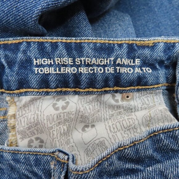 Wild Fable Womens 2 Medium Blue Wash Denim Jeans Distressed Raw Hem Cotton Blend - Picture 8 of 10